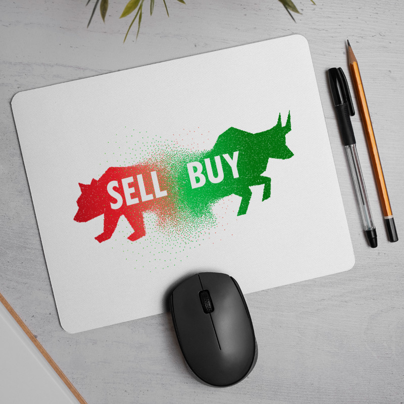 Sell Buy Borsa İşlemleri Tasarımlı Mousepad