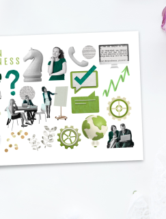 Green Business Ekonomi Tasarımlı A4 Kağıt 20'li Yetişkin Sticker Seti