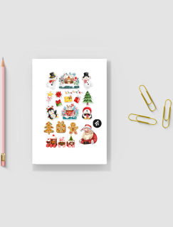 Mutlu Noeller Temalı A4 Kağıt 18'li Çocuk Sticker Seti