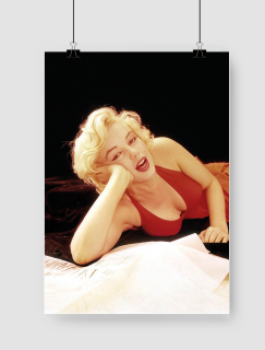 Kırmızı Elbiseli Marilyn Tasarımlı A3 Poster