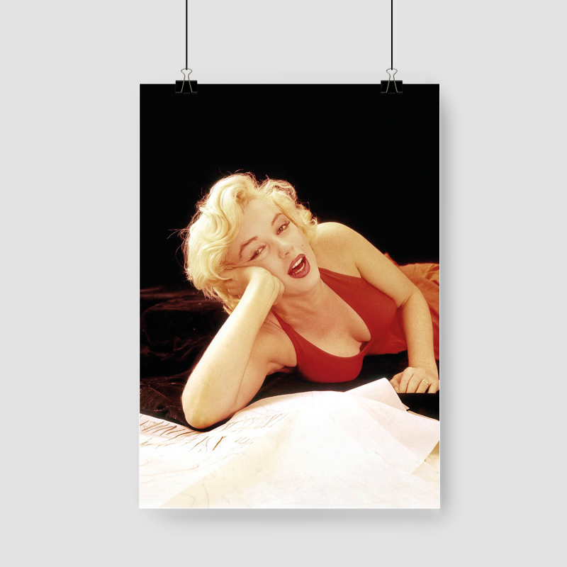 Kırmızı Elbiseli Marilyn Tasarımlı A3 Poster