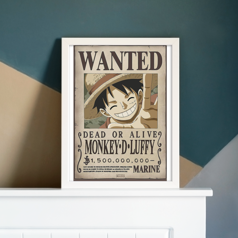 Wanted Monkey D. Luffy Tasarımlı A3 Poster