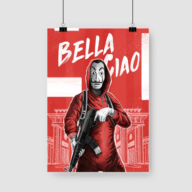 Bella Ciao Yazılı Tasarımlı A3 Poster