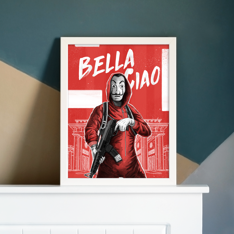 Bella Ciao Yazılı Tasarımlı A3 Poster