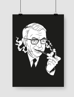 Jean Paul Sartre Tasarımlı A3 Poster