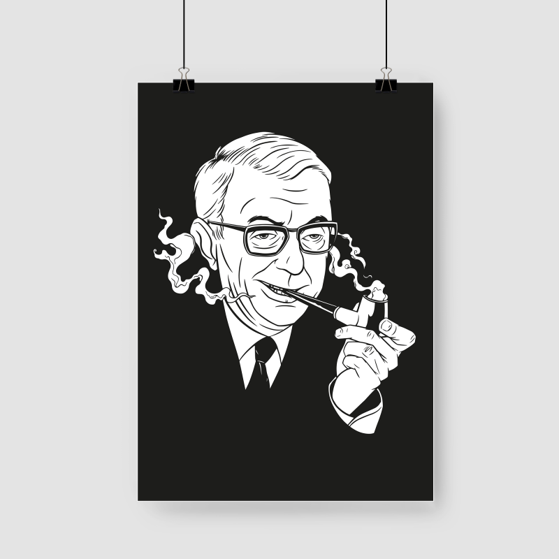 Jean Paul Sartre Tasarımlı A3 Poster