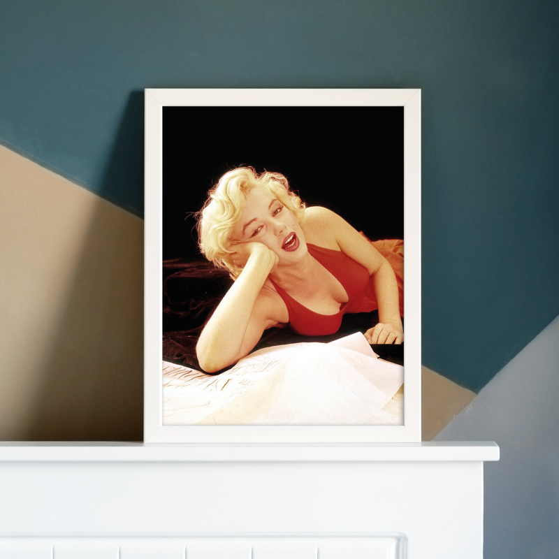 Kırmızı Elbiseli Marilyn Tasarımlı A3 Poster