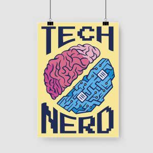 Tech Nerd Yazılı A3 Poster