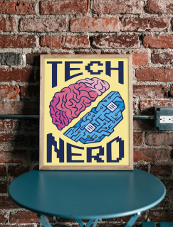 Tech Nerd Yazılı A3 Poster