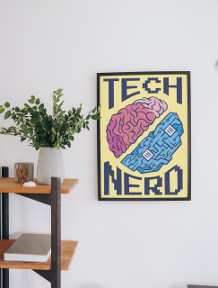 Tech Nerd Yazılı A3 Poster