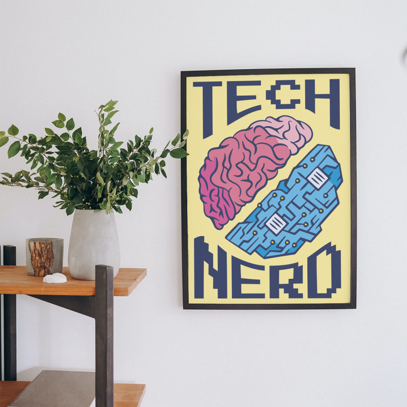 Tech Nerd Yazılı A3 Poster