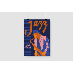 Jazz Live Music Tasarımlı A3 Poster