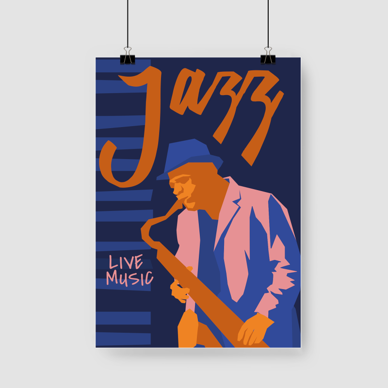 Jazz Live Music Tasarımlı A3 Poster