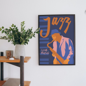 Jazz Live Music Tasarımlı A3 Poster