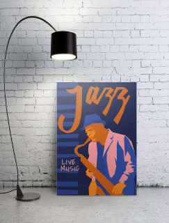 Jazz Live Music Tasarımlı A3 Poster