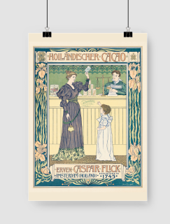 Höllandischer Kakao (1897), Johann Georg van Caspel Dijital Baskı A3 Poster