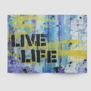 Live Life Yazılı Tasarım A3 Poster