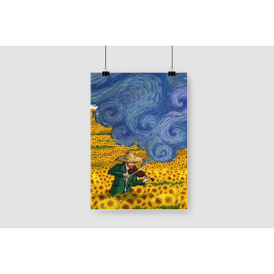 Van Gogh Ayçiçek Tarlası Tasarımlı A3 Poster