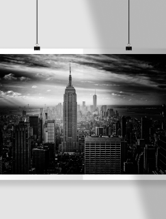 Empire State Binasi ve New York A3 Dijital Baskı Poster