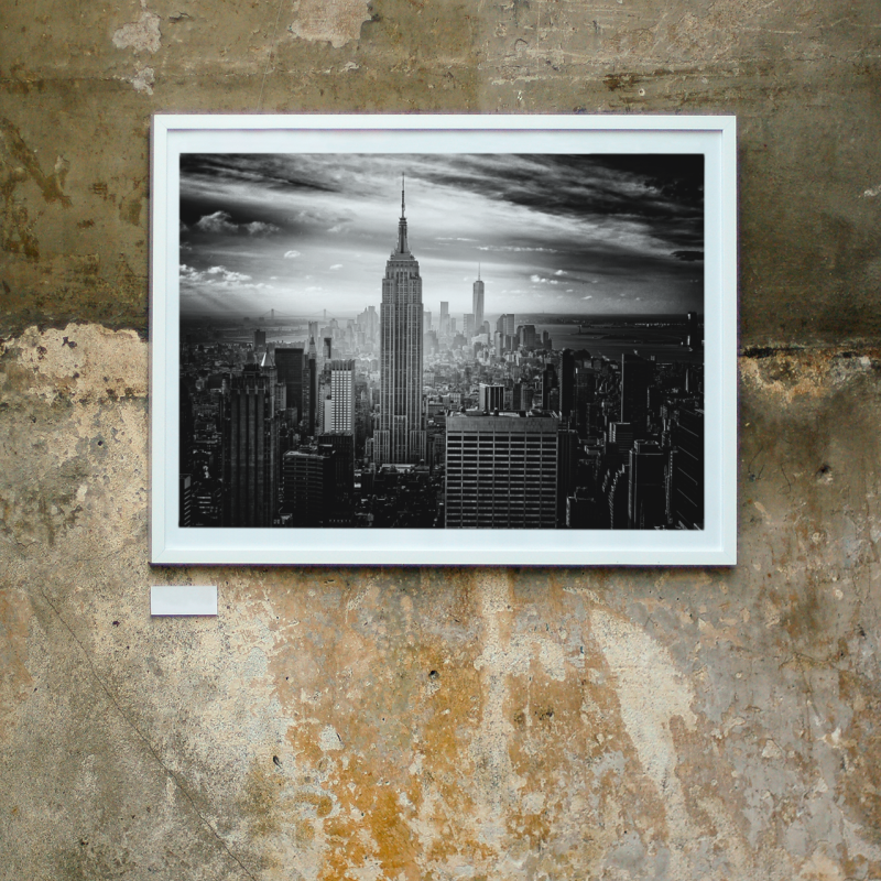 Empire State Binasi ve New York A3 Dijital Baskı Poster