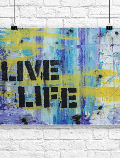 Live Life Yazılı Tasarım A3 Poster