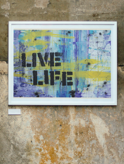 Live Life Yazılı Tasarım A3 Poster
