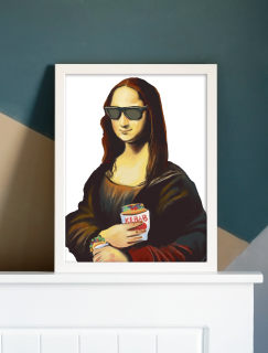 Mona Lisa Stili Tasarımlı A3 Poster