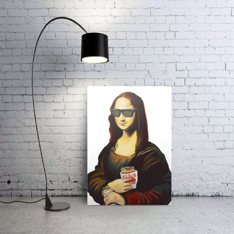 Mona Lisa Stili Tasarımlı A3 Poster