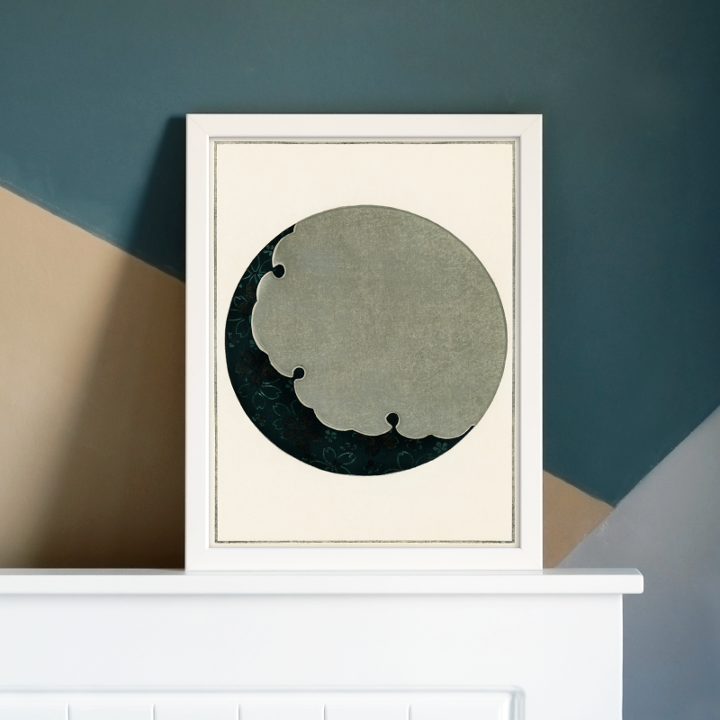 Moon Illustration, Shin Bijutsukai Dijital Baskı A3 Poster