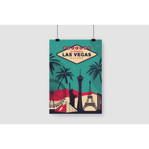 Las Vegas Tasarımlı A3 Poster