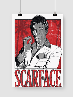 Scarface Al Pacino Tasarımlı A3 Poster