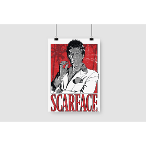 Scarface Al Pacino Tasarımlı A3 Poster