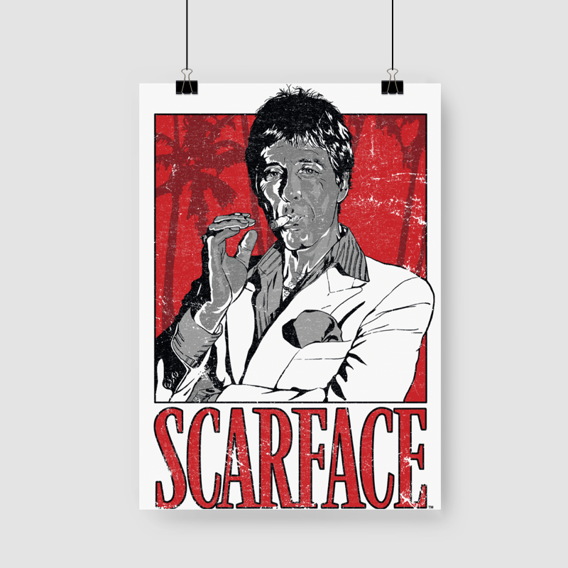 Scarface Al Pacino Tasarımlı A3 Poster