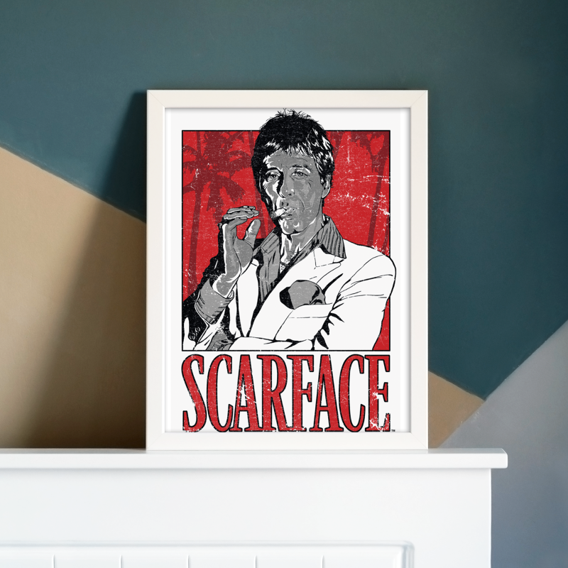Scarface Al Pacino Tasarımlı A3 Poster
