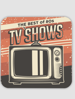 The Best of 80s TV Shows Tasarımlı 4'lü Kare Bardak Altlığı