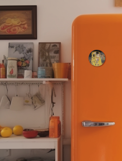 Gustav Klimt Öpücük Tablosu Tasarımlı Magnet Açacak