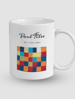 Paul Klee "Qu 1" Renk Şeması Tablosu (1930) Tasarımlı Beyaz Porselen Kupa Bardak