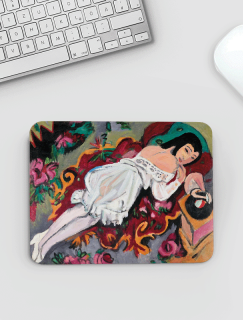 Beyaz Gömlekli Kız (1914) Ernst Ludwig Kirchner Tasarımlı Mousepad