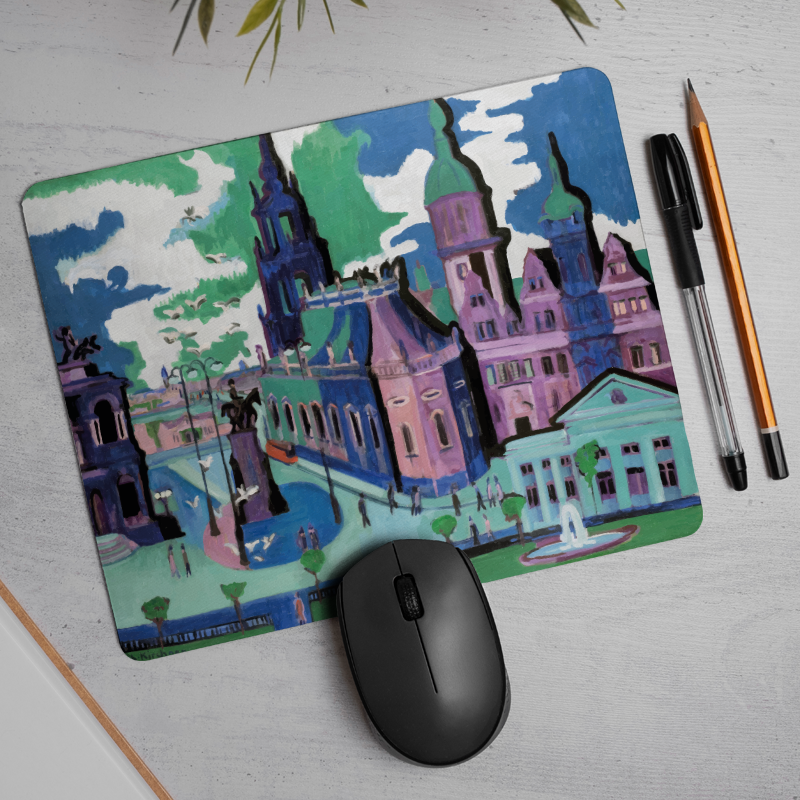 Schlossplatz (1926) Tablosu Ernst Ludwig Kirchner Tasarımlı Mousepad