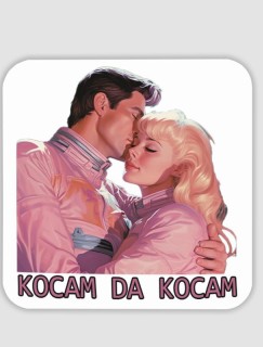 Kocam da Kocam Esprili 4lü Kare Bardak Altlığı