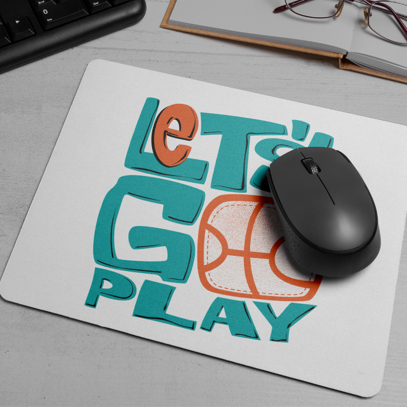 Let's Go Play Basketbol Temalı Mousepad