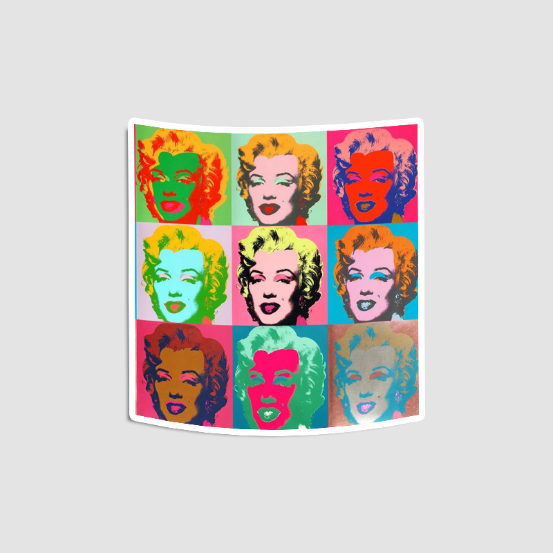 Marilyn Monroe ve Renkler Sticker