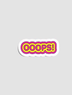 Ooops Yazılı Sticker