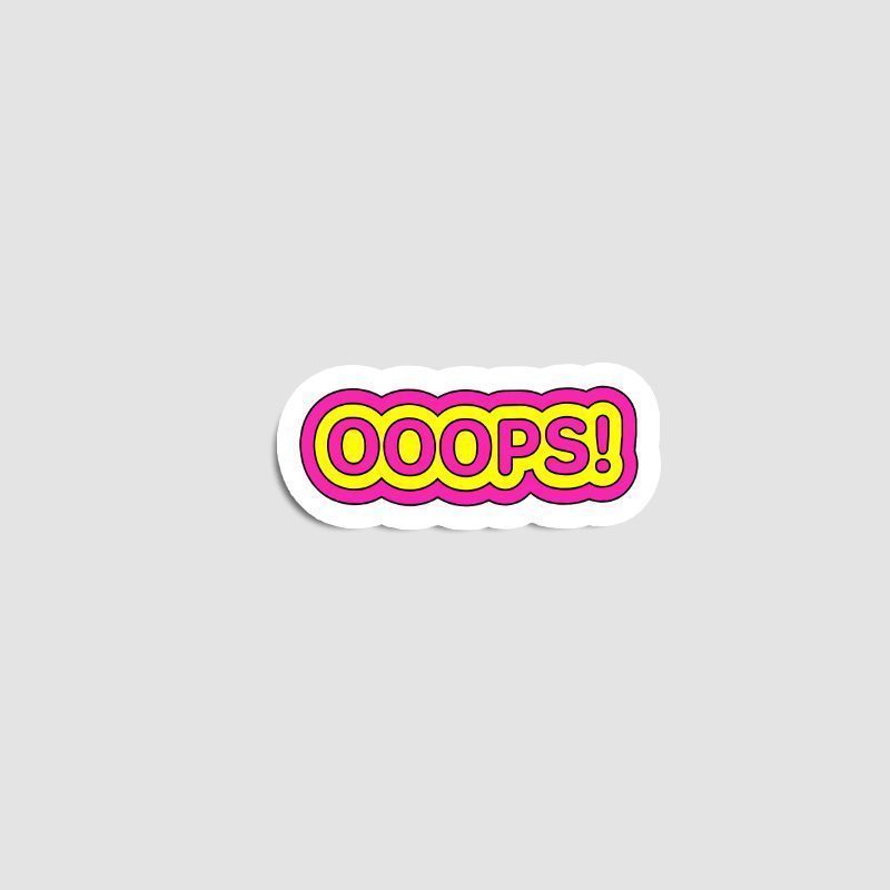 Ooops Yazılı Laptop Sticker