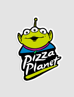 Pizza Planet Temalı Sticker