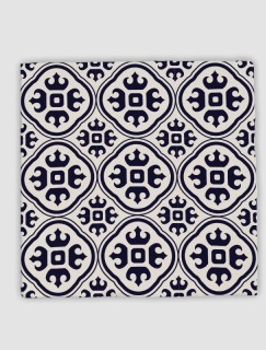 Vintage Tile Pattern Tasarımlı 4lü Doğal Taş Bardak Altlığı