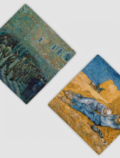 Van Gogh Tasarımlı 4'lü Doğal Taş Bardak Altlığı