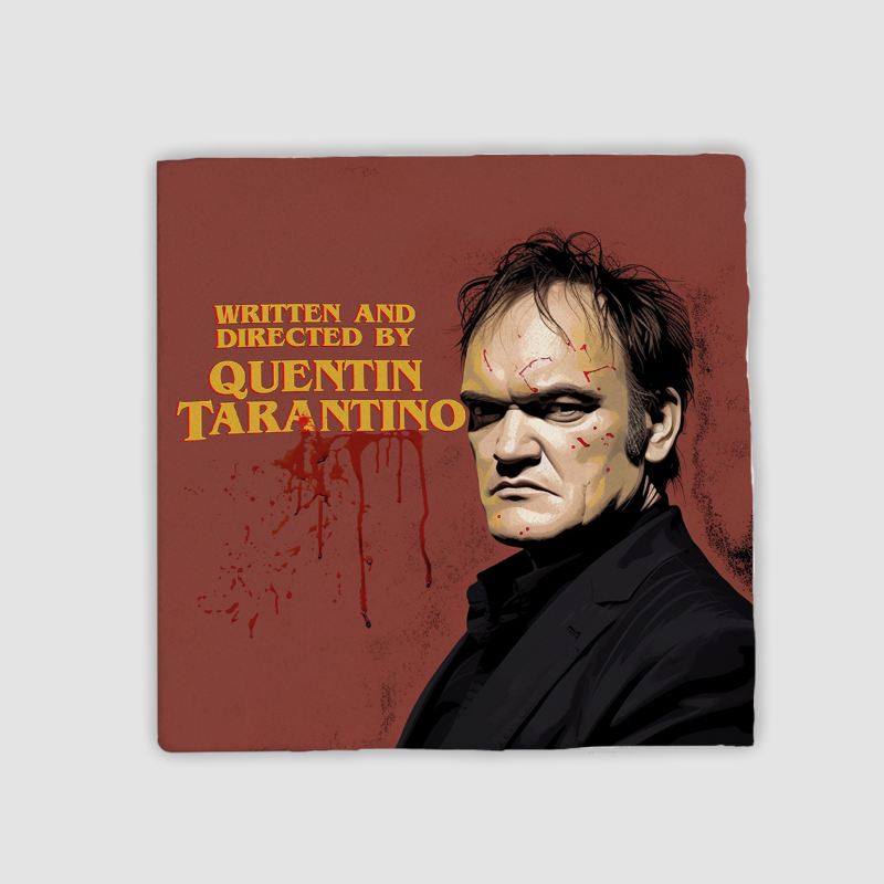 Quentin Tarantino Tasarımlı 4lü Doğal Taş Bardak Altlığı