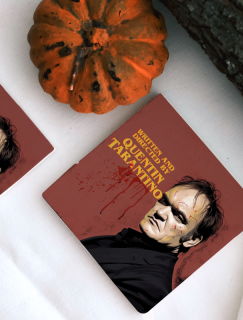 Quentin Tarantino Tasarımlı 4lü Doğal Taş Bardak Altlığı