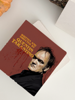 Quentin Tarantino Tasarımlı 4lü Doğal Taş Bardak Altlığı